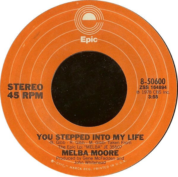 Melba Moore : You Stepped Into My Life (7", Single)