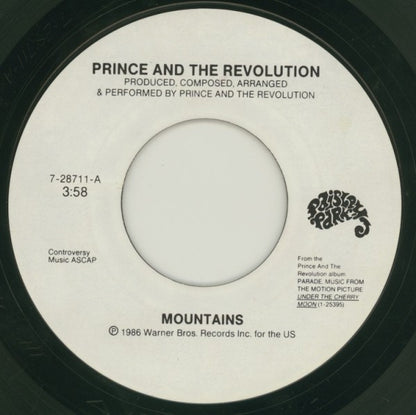Prince And The Revolution : Mountains (7", Single, Spe)