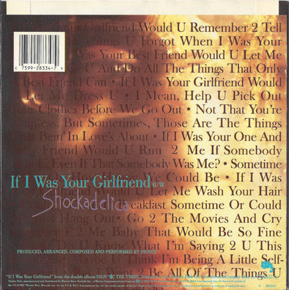 Prince : If I Was Your Girlfriend (7", Single, Spe)