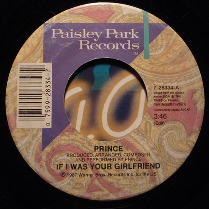Prince : If I Was Your Girlfriend (7", Single, Spe)