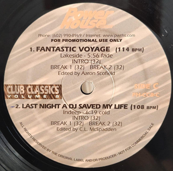 Various : Club Classics Volume 8 (2x12", Comp, Promo)