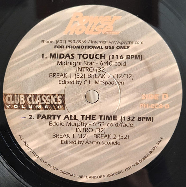 Various : Club Classics Volume 8 (2x12", Comp, Promo)