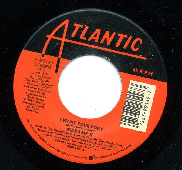 Madame X : I Want Your Body / Marry Me (7", Single)