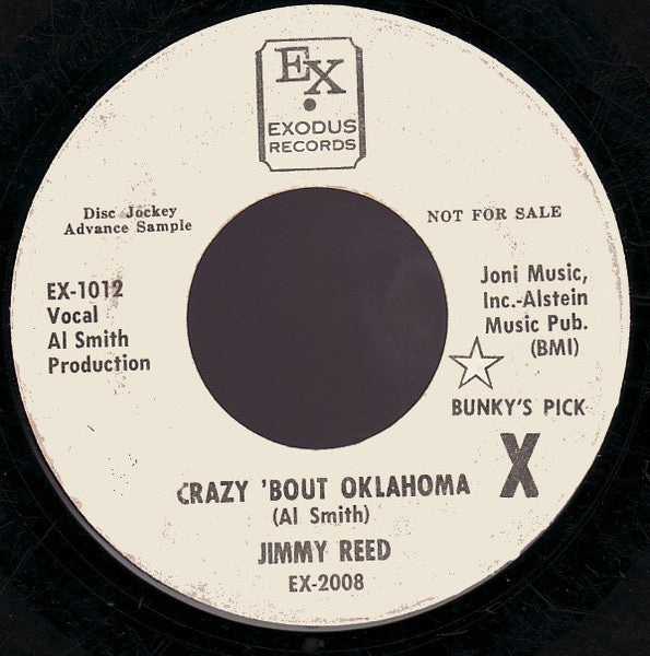 Jimmy Reed : Crazy 'Bout Oklahoma / Cousin Peaches (7", Advance, Single, Promo)
