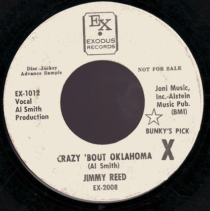Jimmy Reed : Crazy 'Bout Oklahoma / Cousin Peaches (7", Advance, Single, Promo)