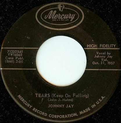 Johnny Jay (3) : Tears (Keep On Falling) (7", Ind)