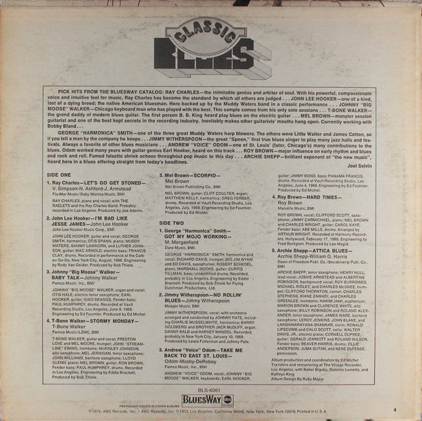 Various : Volume One - Classic Blues (LP, Album, Comp)