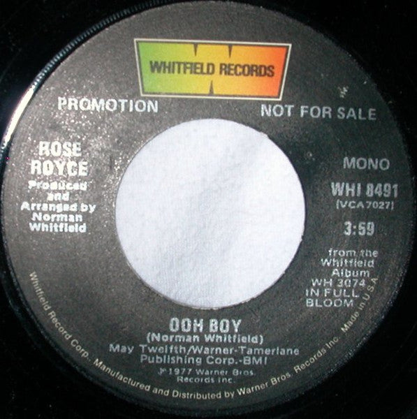 Rose Royce : Ooh Boy (7", Promo)