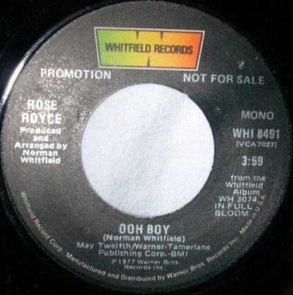 Rose Royce : Ooh Boy (7", Promo)