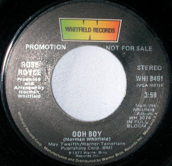 Rose Royce : Ooh Boy (7", Promo)