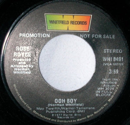 Rose Royce : Ooh Boy (7", Promo)