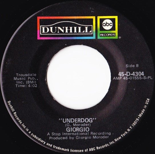 Giorgio Moroder : Son Of My Father (7", Single)