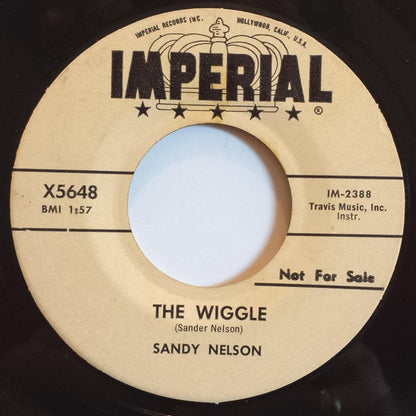 Sandy Nelson : The Wiggle (7", Single, Promo)