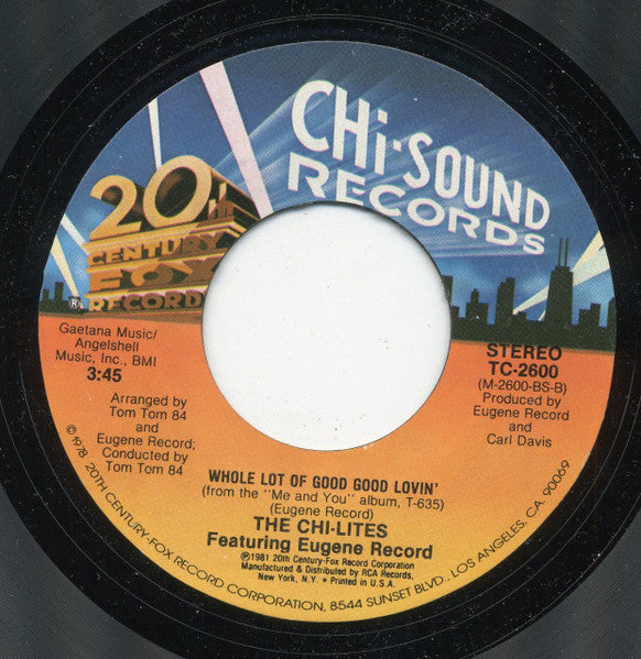 The Chi-Lites : Hot On A Thing (Called Love) (7", Single)