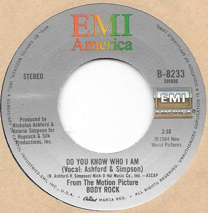 Maria Vidal / Ashford & Simpson : Body Rock / Do You Know Who I Am (7")