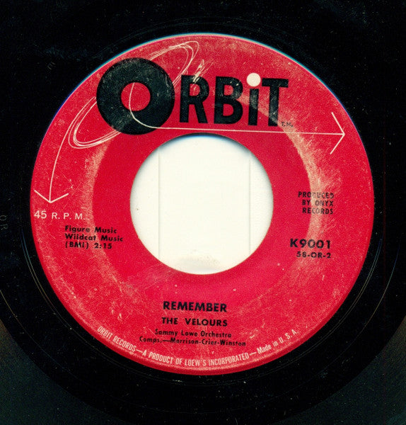 The Velours : Remember / Can I Walk You Home (7", Single)
