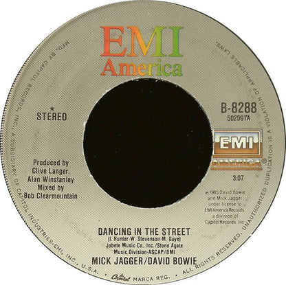 David Bowie And Mick Jagger : Dancing In The Street (7", Single, Jac)