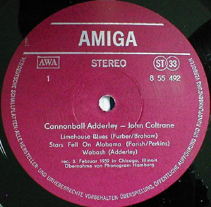 Cannonball Adderley - John Coltrane : Cannonball Adderley - John Coltrane (LP, Album, RE, Red)