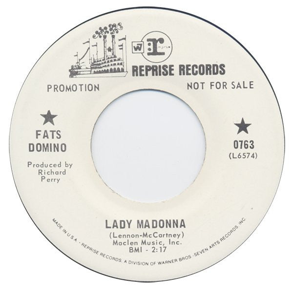 Fats Domino : Lady Madonna (7", Promo)
