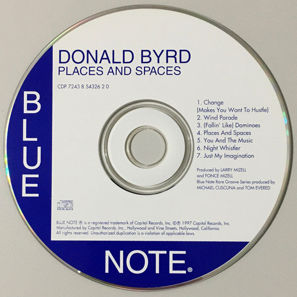 Donald Byrd : Places And Spaces (CD, Album, RE)
