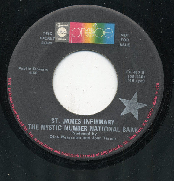 Mystic Number National Bank : Beautician Blues / St. James Infirmary (7", Promo)