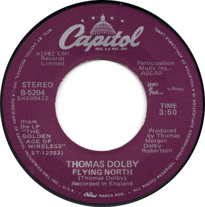 Thomas Dolby : She Blinded Me With Science / Flying North (7", Win)