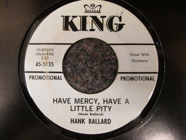 Hank Ballard : Have Mercy, Have A Little Pity / Don't Let Temptation (Turn You 'round) (7", Single, Promo)