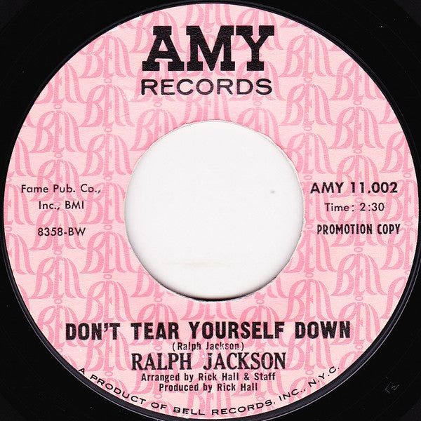 Ralph "Soul" Jackson : Jambalaya / Don't Tear Yourself Down (7", Single, Promo, Styrene)