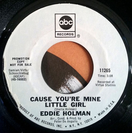 Eddie Holman : I'll Be There (7", Promo, Styrene, Mon)