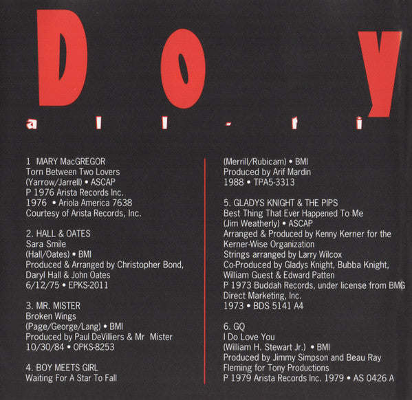 Various : Do You Love Me? (All-Time Best Love Songs) (CD, Comp, RM)