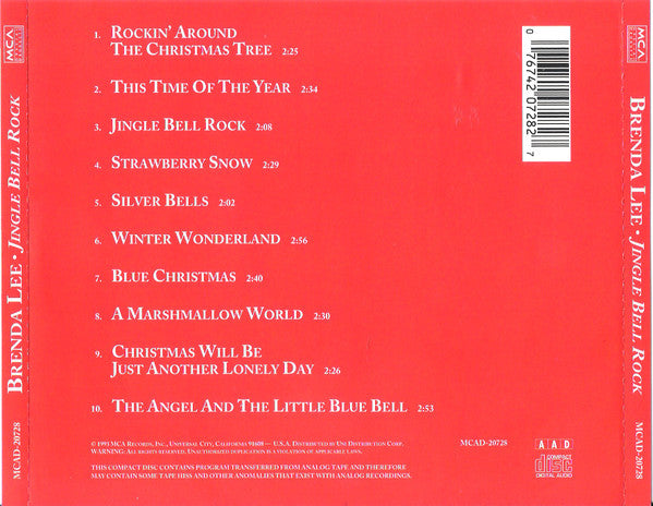 Brenda Lee : Jingle Bell Rock (CD, Album)