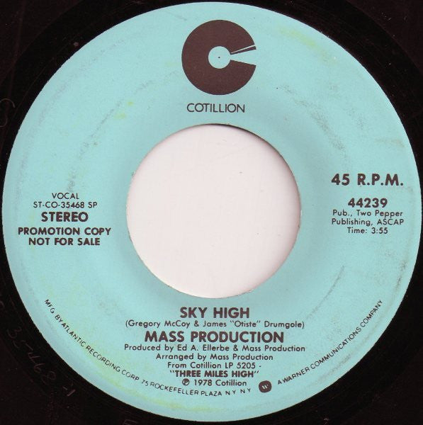 Mass Production : Sky High  (7", Mono, Promo)