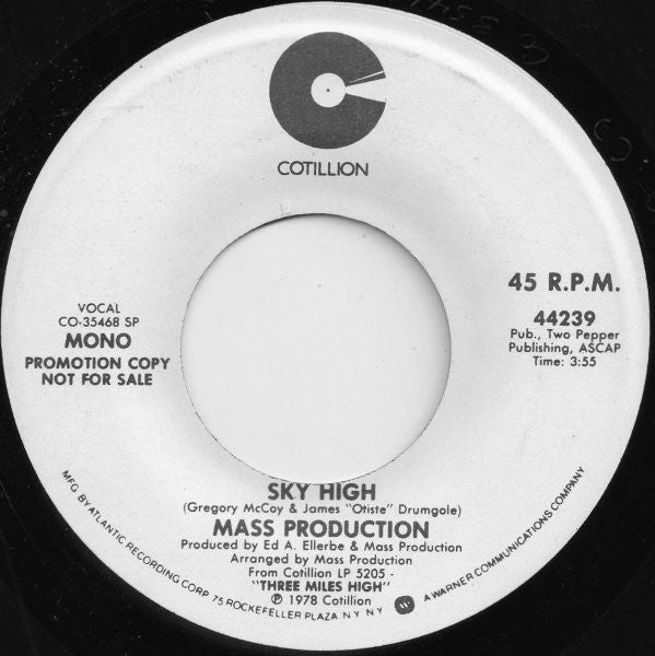 Mass Production : Sky High  (7", Mono, Promo)