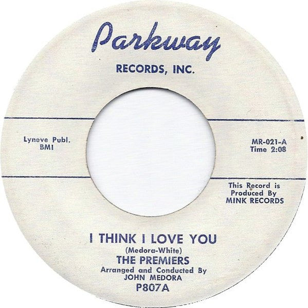 The Premiers (22) : I Think I Love You (7", Single)