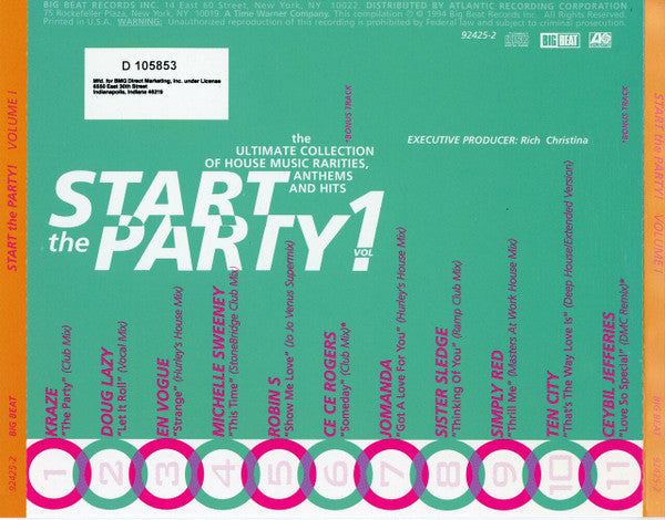 Various : Start The Party! Volume 1 (CD, Comp, Club)