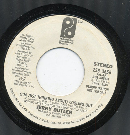 Jerry Butler : (I'm Just Thinking About) Cooling Out (7", Promo, Styrene)