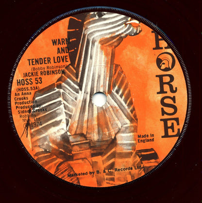 Jackie Robinson (2) : Warm & Tender Love / Love Is A Game (7", Sol)