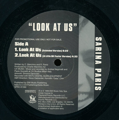 Sarina Paris : Look At Us (12", Promo)