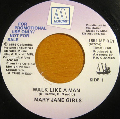 Mary Jane Girls : Walk Like A Man (7", Single, Promo)
