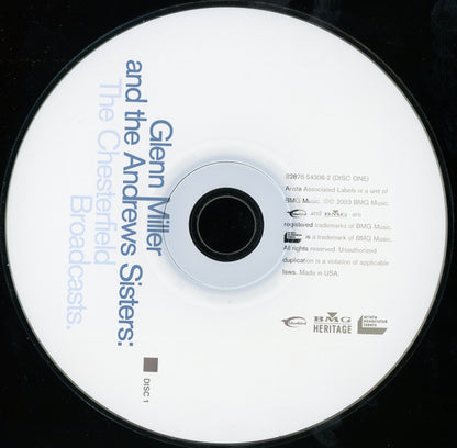 Glenn Miller And His Orchestra And The Andrews Sisters : The Chesterfield Broadcasts (2xCD, Comp, Mono)