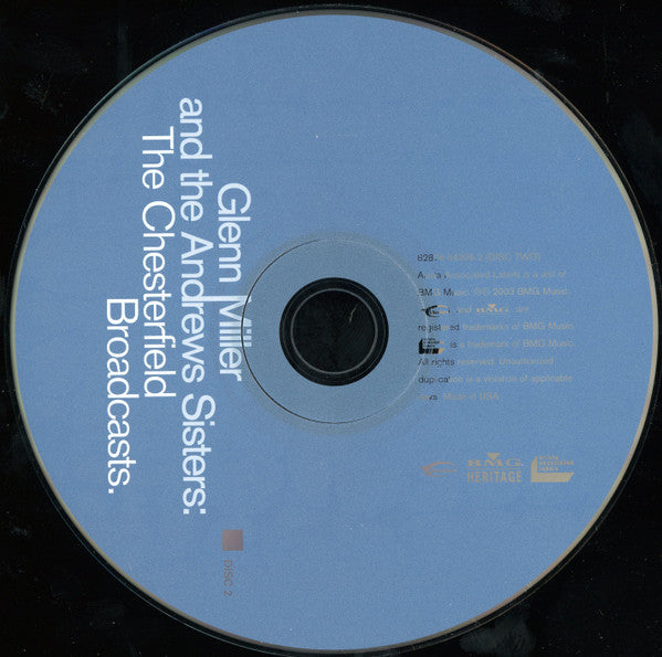 Glenn Miller And His Orchestra And The Andrews Sisters : The Chesterfield Broadcasts (2xCD, Comp, Mono)