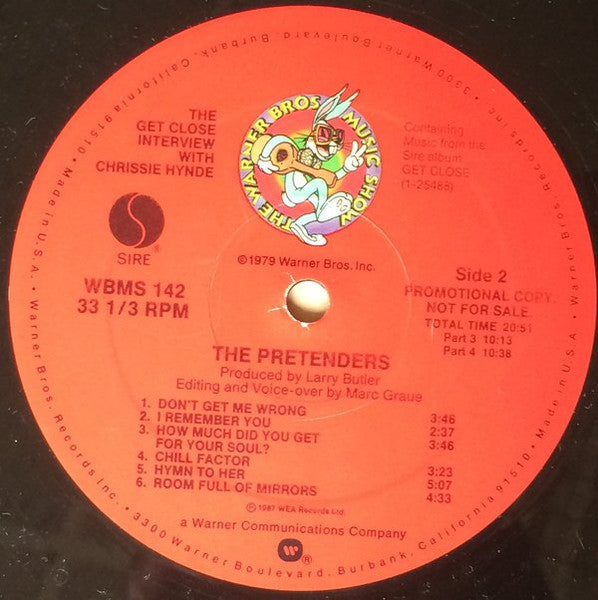 The Pretenders : The Get Close Interview With Chrissie Hynde (LP, Promo, Transcription)