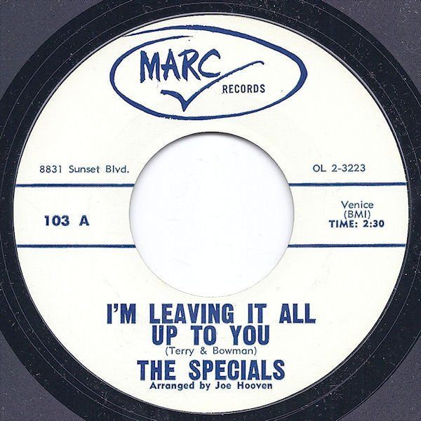 The Specials (3) : I'm Leaving It All Up To You (7", Styrene)