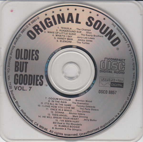 Various : Oldies But Goodies Vol. 7 (CD, Comp, RE)