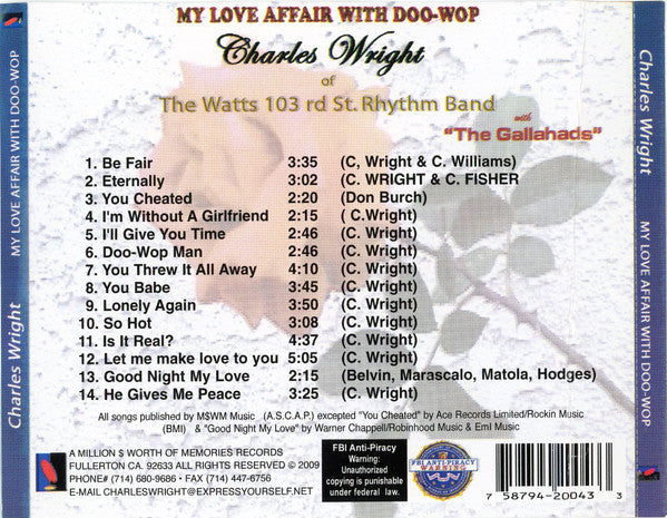 Charles Wright With The Gallahads : My Love Affair With Doo-Wop (CD, Album)