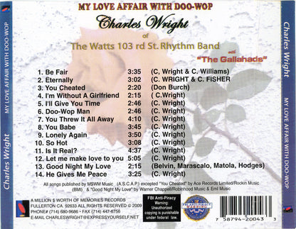 Charles Wright With The Gallahads : My Love Affair With Doo-Wop (CD, Album)