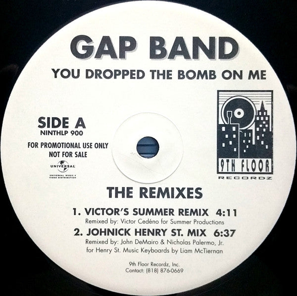 The Gap Band : You Dropped The Bomb On Me (The Remixes) (12", Promo)