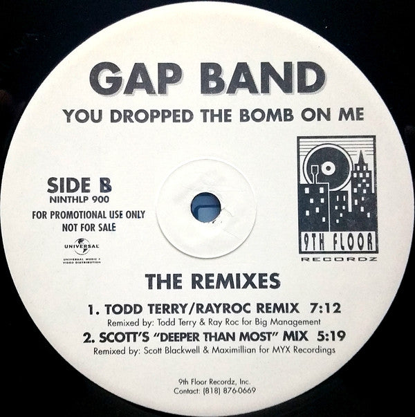 The Gap Band : You Dropped The Bomb On Me (The Remixes) (12", Promo)