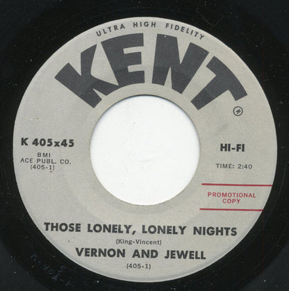 Vernon And Jewell : Those Lonely, Lonely Nights (7", Single, Promo)