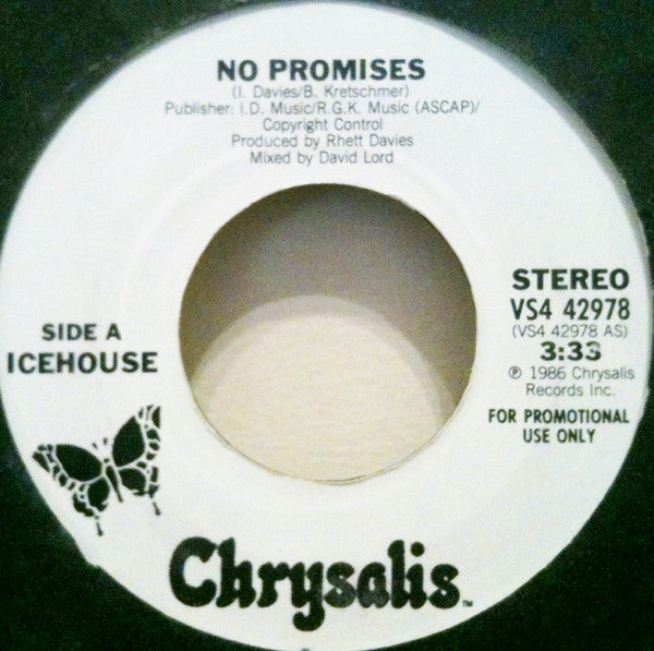 Icehouse : No Promises  (7", Single, Promo)